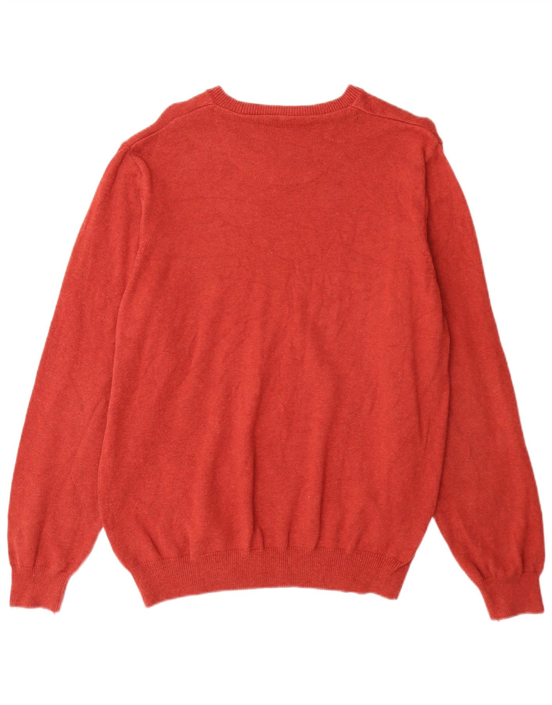 Marks & Spencer Jersey con cuello barco para hombre, talla grande, algodón rojo