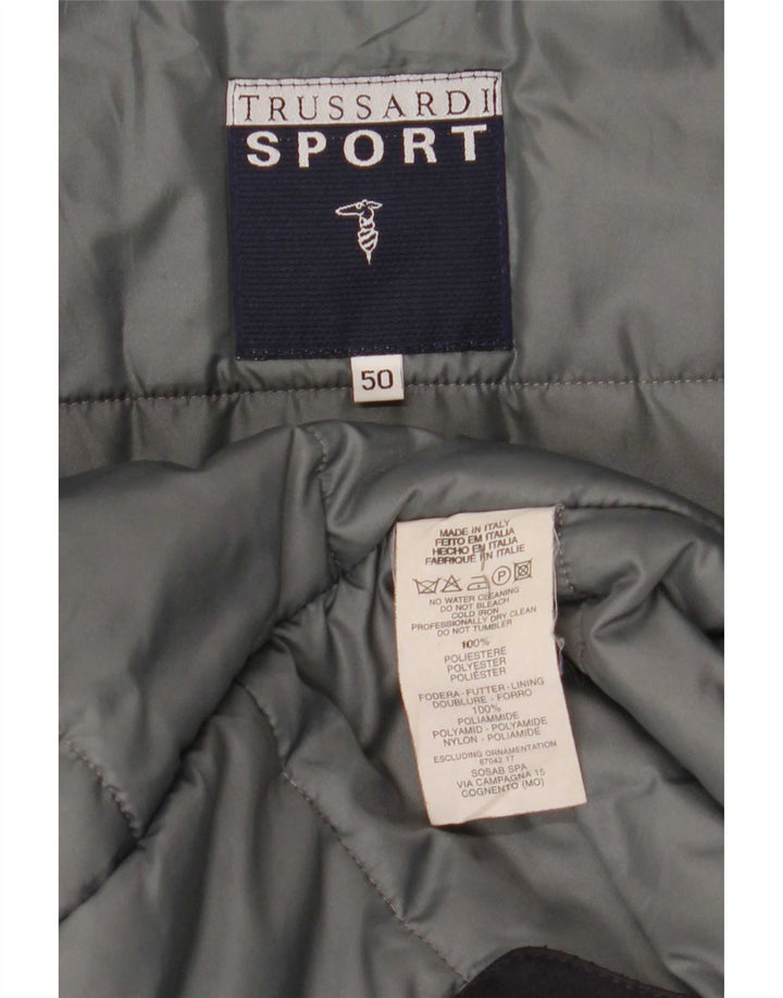Abrigo Cortavientos Hombre Trussardi IT 50 Large Poliéster Negro