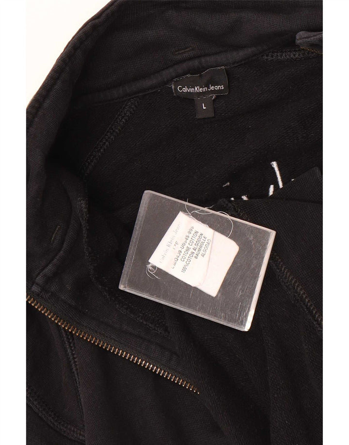 Calvin Klein Jeans Mens Graphic Chándal Top Chaqueta Grande Negro