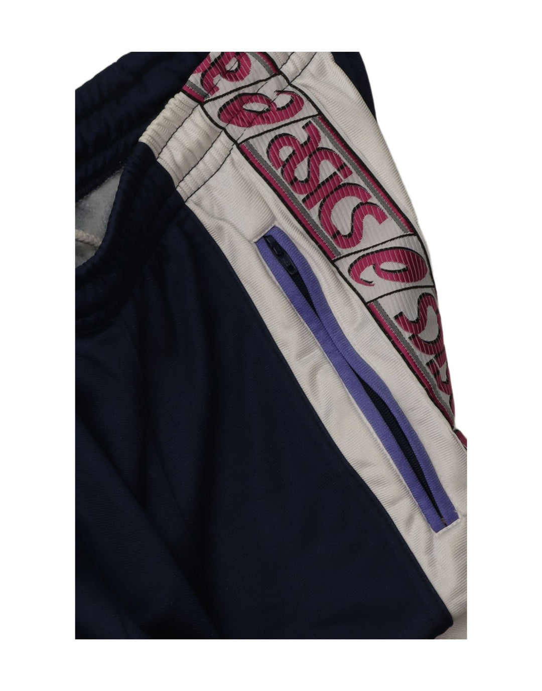 Asics Hombre Pantalones De Chándal Gráfico Pequeño Azul Marino Colorblock