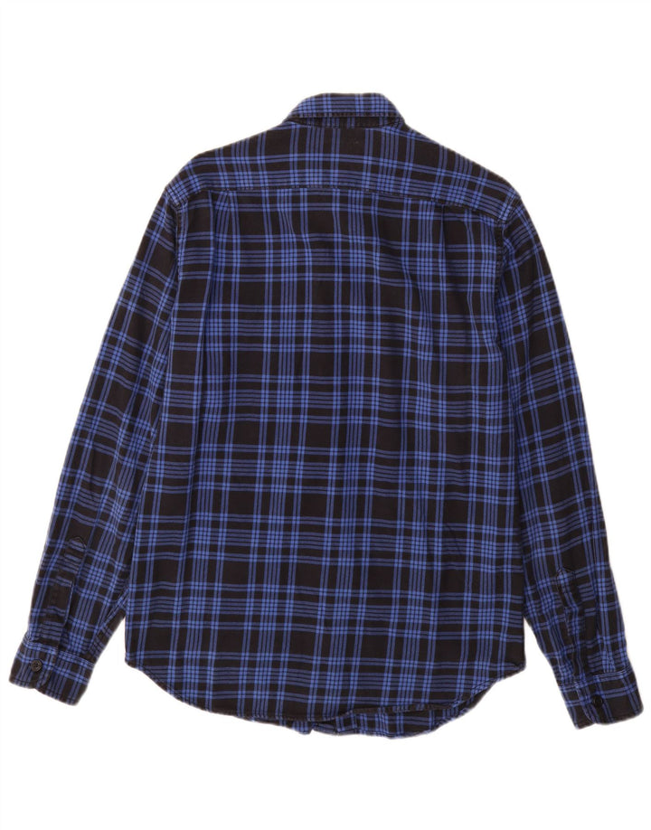 J. CREW Camisa de franela para hombre Algodón a cuadros azul pequeño