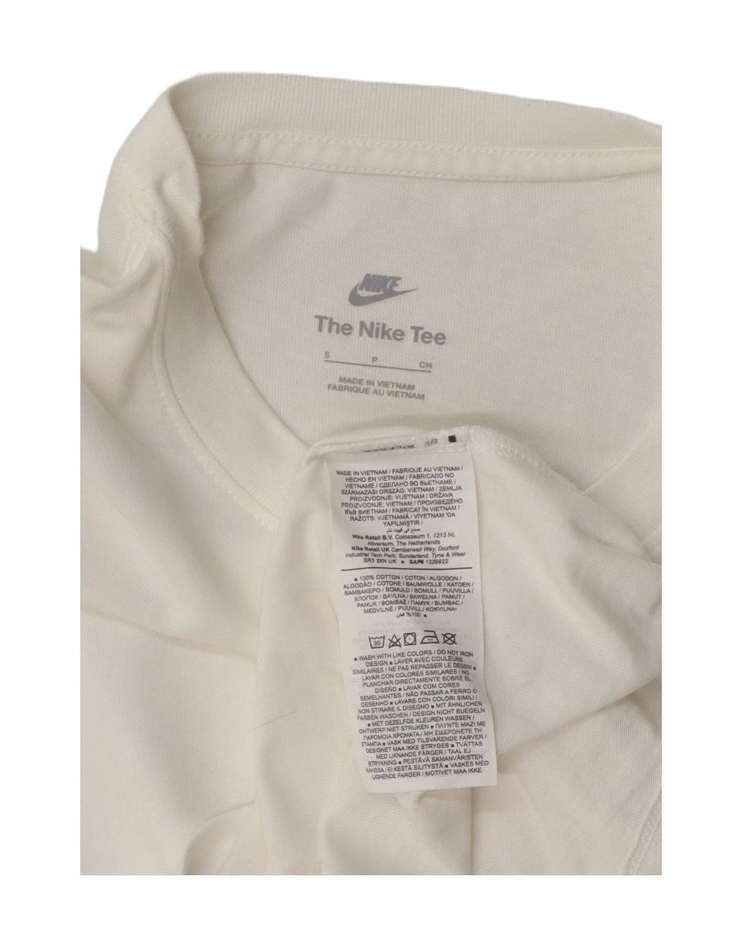Nike Camiseta para mujer Top UK 10 Small White Cotton