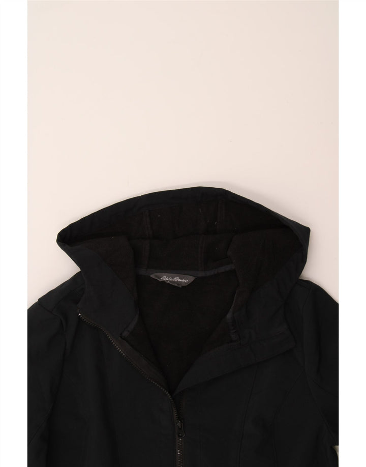 EDDIE BAUER Womens Hooded Windbreaker Jacket UK 10 Small Black Polyester Vintage Eddie Bauer and Second-Hand Eddie Bauer from Messina Hembry 