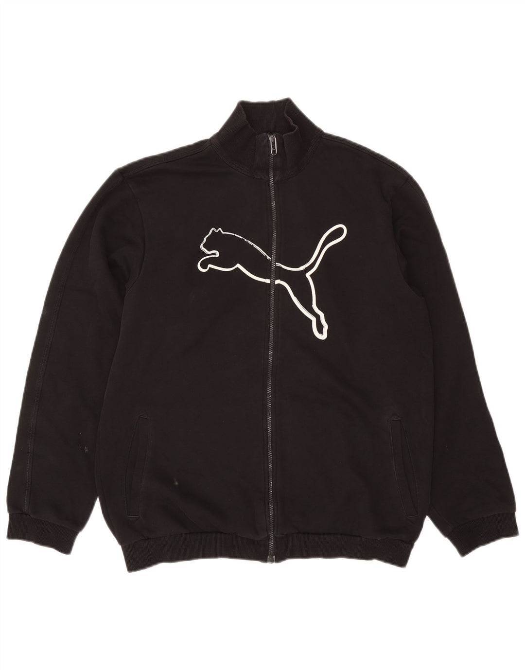 Puma - Chaqueta de chándal gráfica para niño (15-16 años), color negro