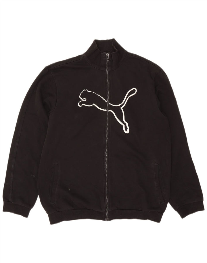 Puma - Chaqueta de chándal gráfica para niño (15-16 años), color negro