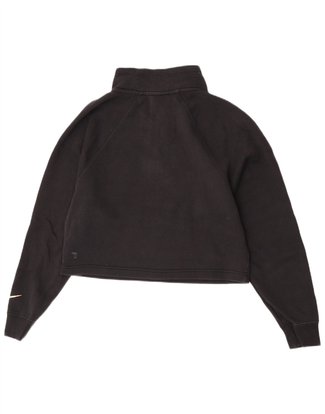 Nike Sudadera con cuello con cremallera y gráfico extragrande para mujer UK 10 Small Black