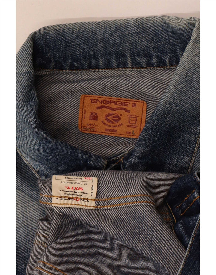 Energie Chaqueta Vaquera para Mujer UK 40 Grande Algodón Azul