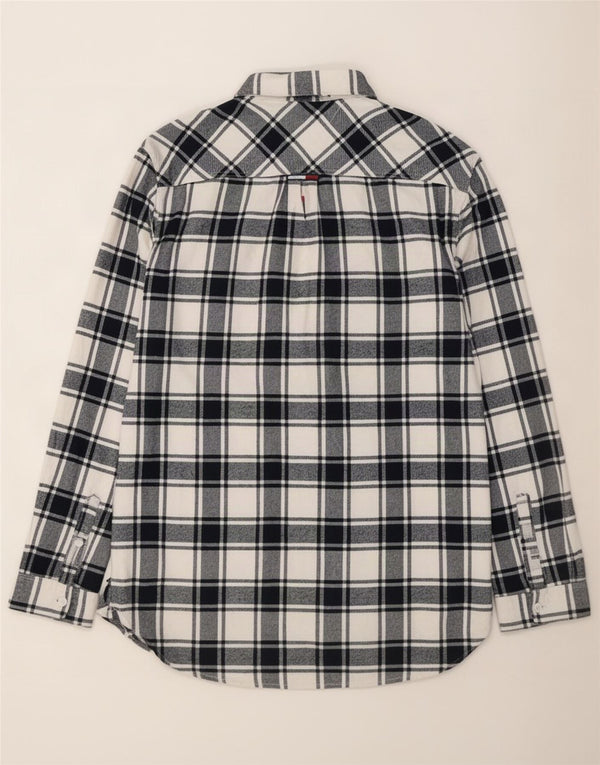 Tommy Hilfiger Camisa de franela de ajuste regular para hombre Algodón a cuadros azul marino grande