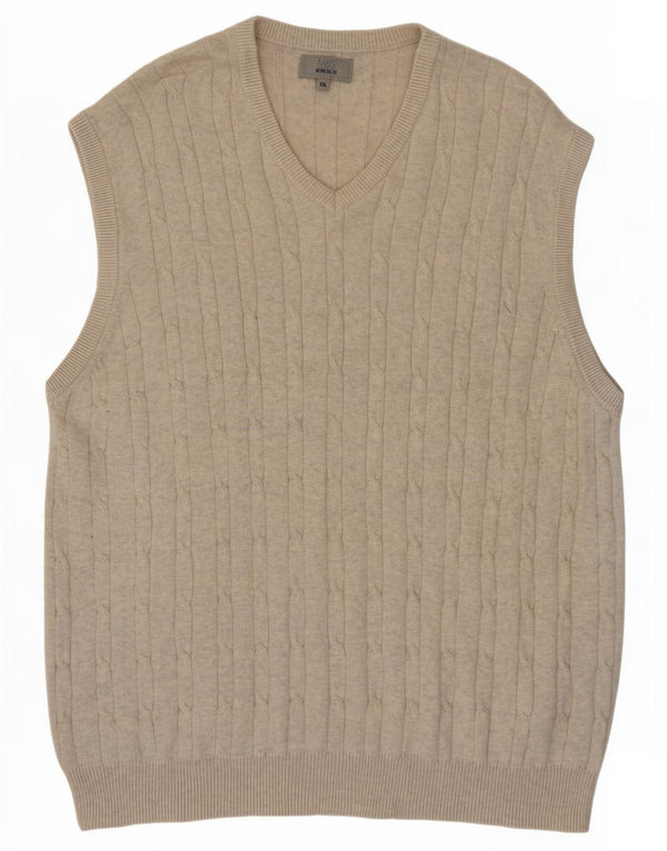 Marks & Spencer Camiseta sin mangas para hombre 2XL Algodón beige