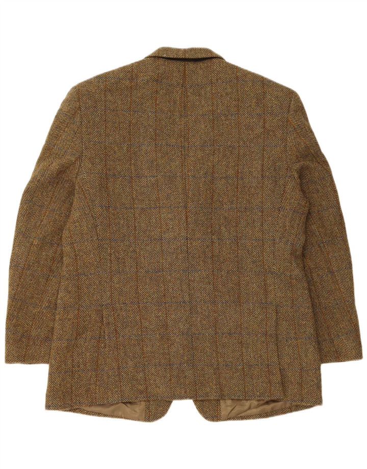Harris Tweed Chaqueta tipo blazer de 2 botones para hombre UK 38 Marrón medio Espiga