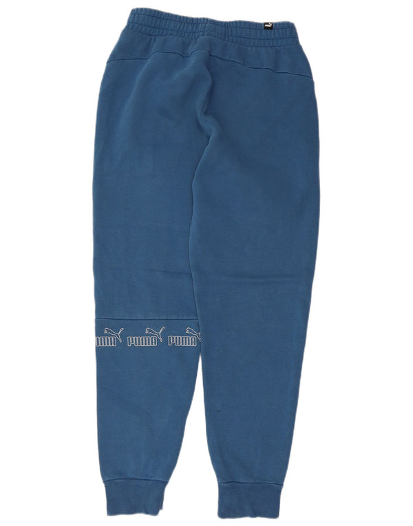 Puma Pantalones de chándal gráficos para mujer Joggers UK 8 Small Blue Colourblock