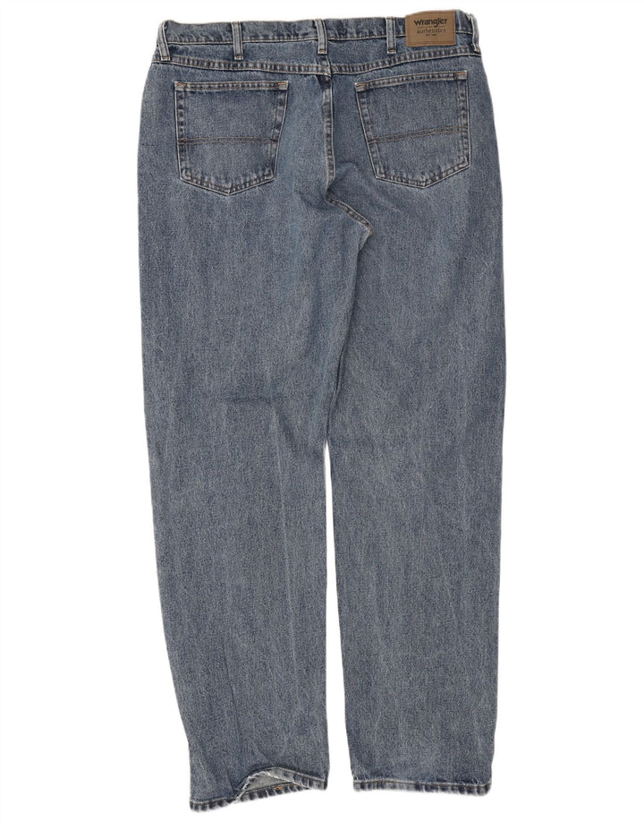 Vaqueros Wrangler Hombre Rectos W38 L34 Algodón Azul