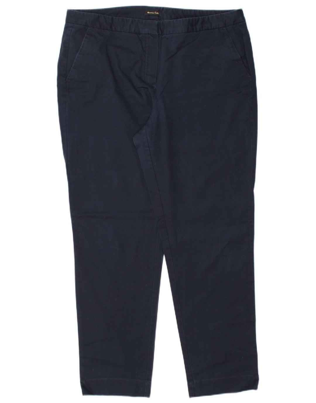 MASSIMO DUTTI Pantalón Chino Mujer EU 44 XL W34 L28 Azul Marino Clásico