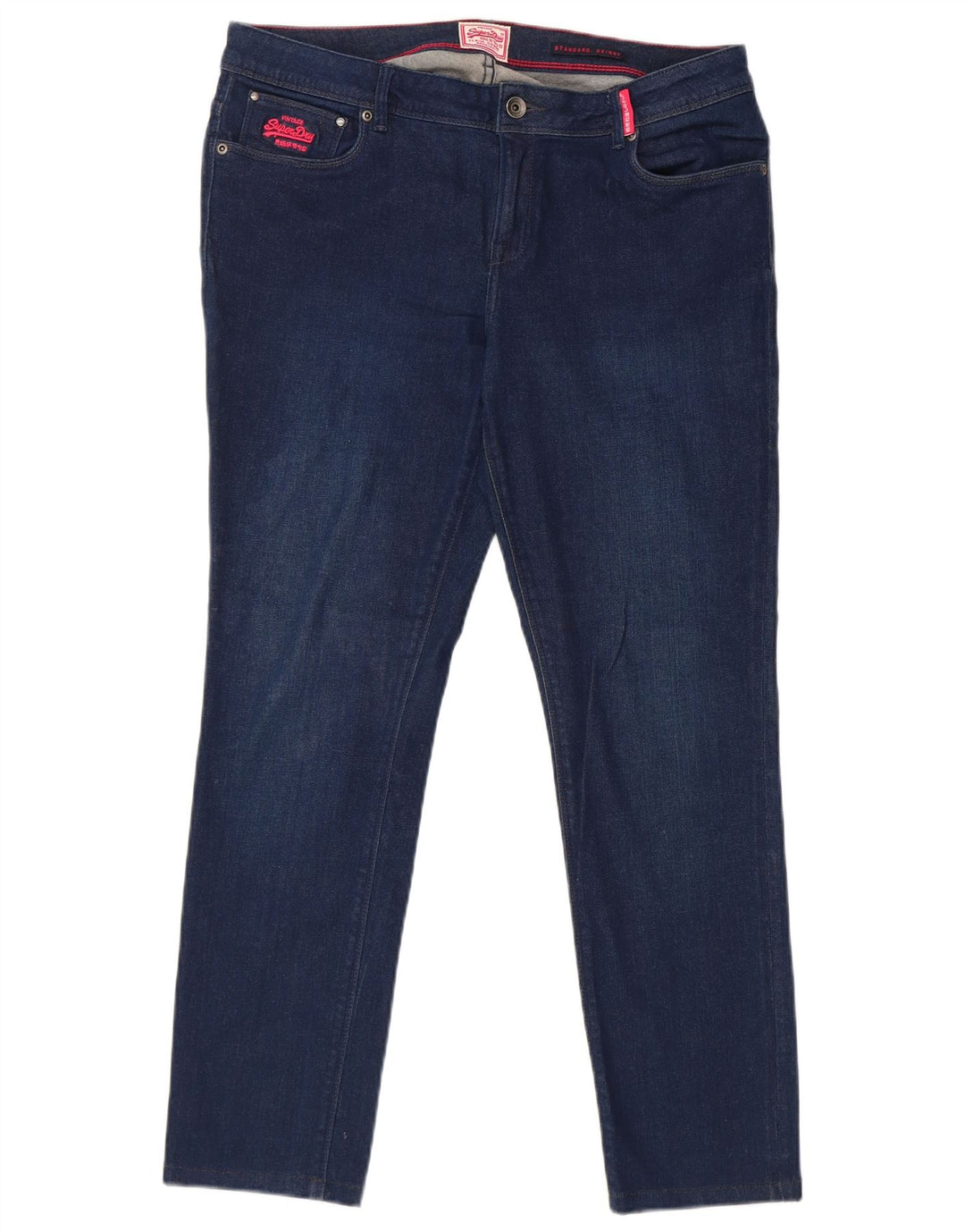 SUPERDRY Vaqueros pitillo de corte estándar para mujer W32 L28 Algodón azul
