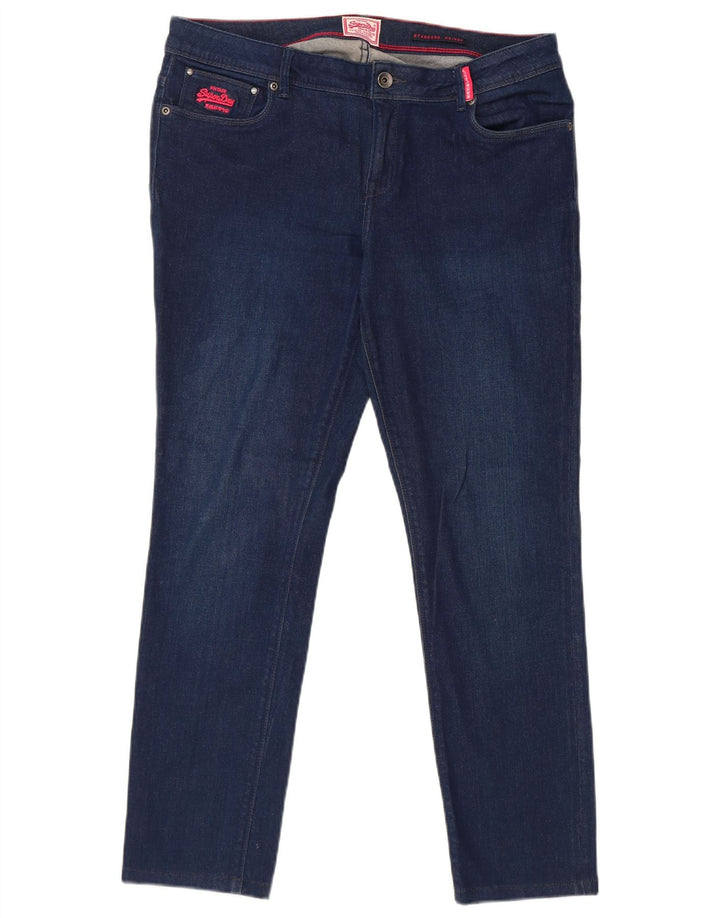 SUPERDRY Vaqueros pitillo de corte estándar para mujer W32 L28 Algodón azul