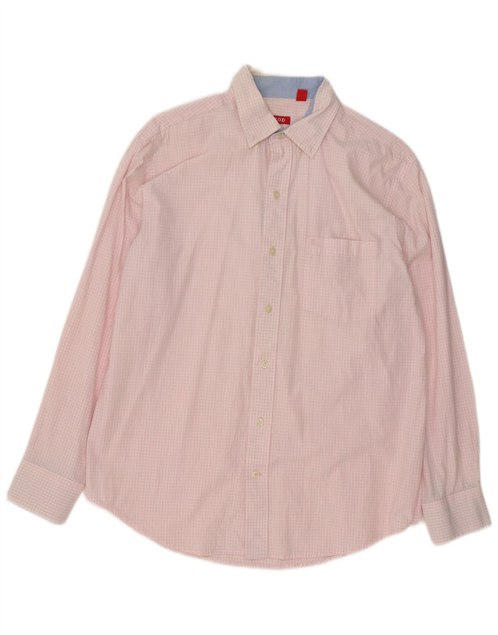 Camisa Izod Hombre Algodón Vichy Rosa Medio