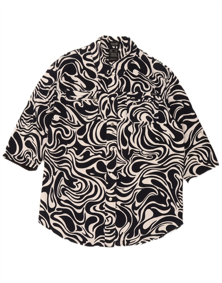Laurel Sobrecamisa Mujer Camisa Manga 1/2 IT 42 Medium Azul Marino Geométrico