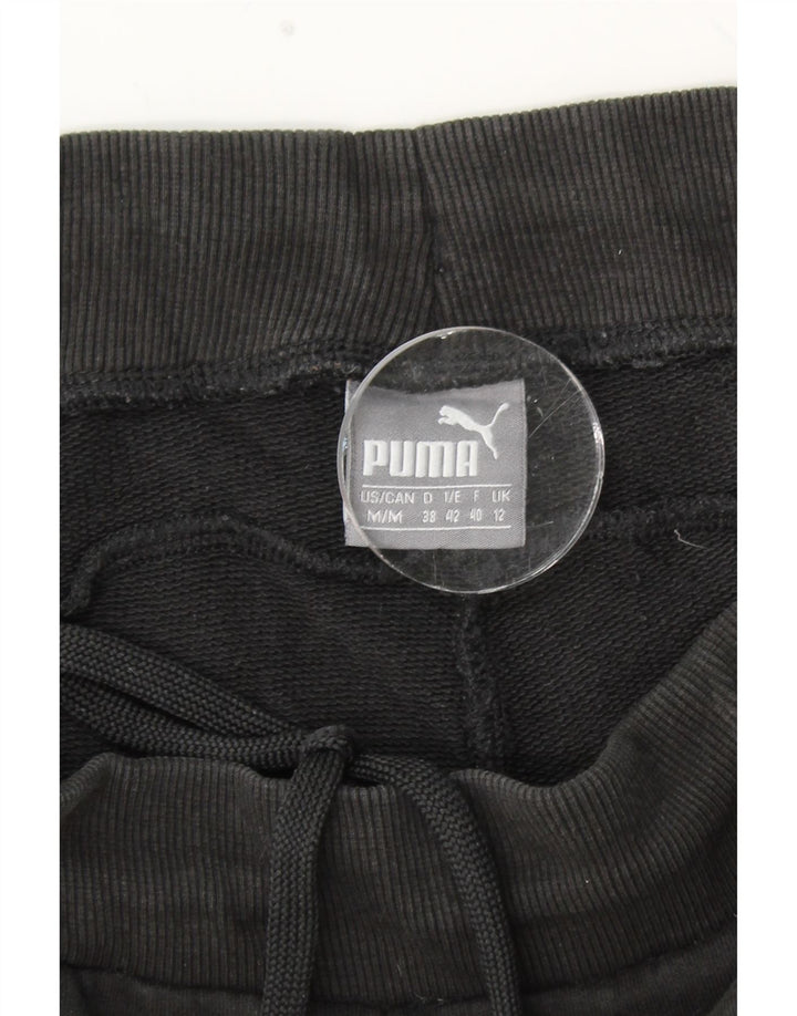 PUMA Pantalones de chándal gráficos para mujer Joggers UK 12 Medium Black Cotton