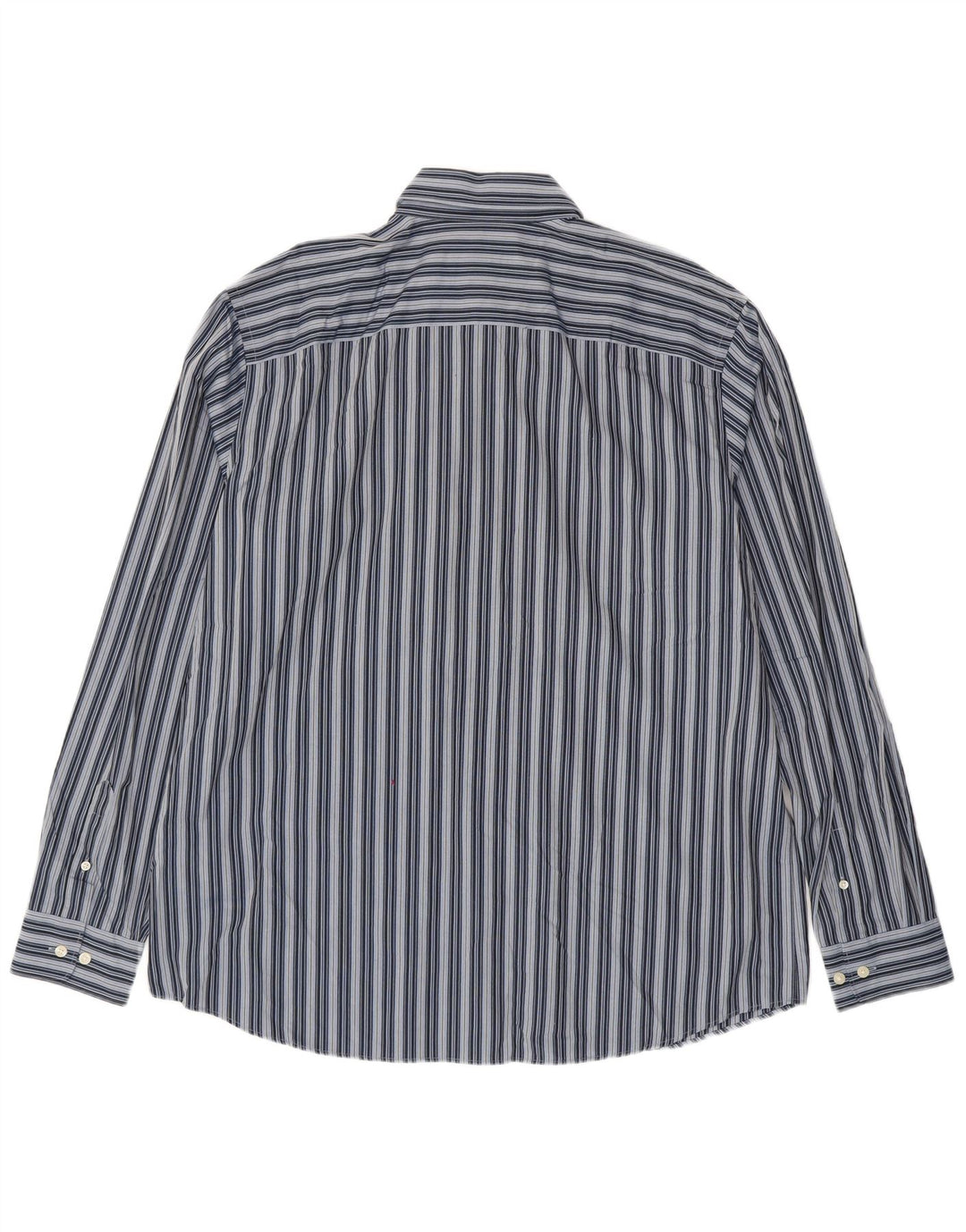 EDDIE BAUER Camisa alta de corte clásico para hombre XL Algodón a rayas azules