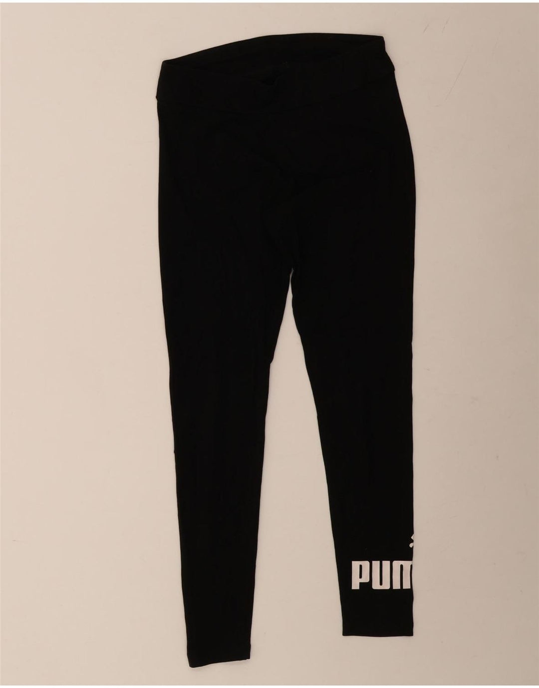PUMA Leggings gráficos para mujer UK 12 Mediano Algodón negro