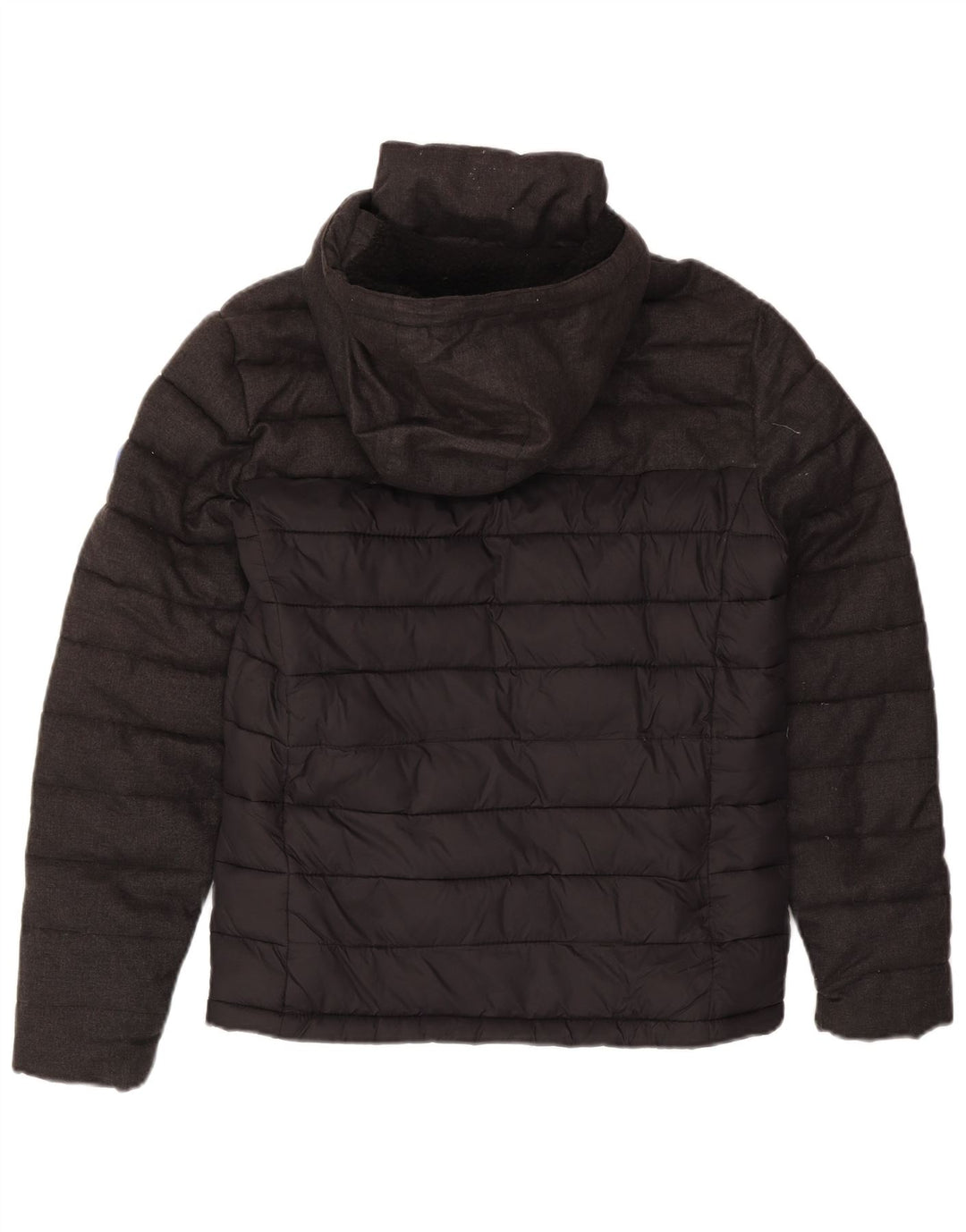 Superdry Chaqueta acolchada con capucha para hombre, talla 36, poliéster gris pequeño