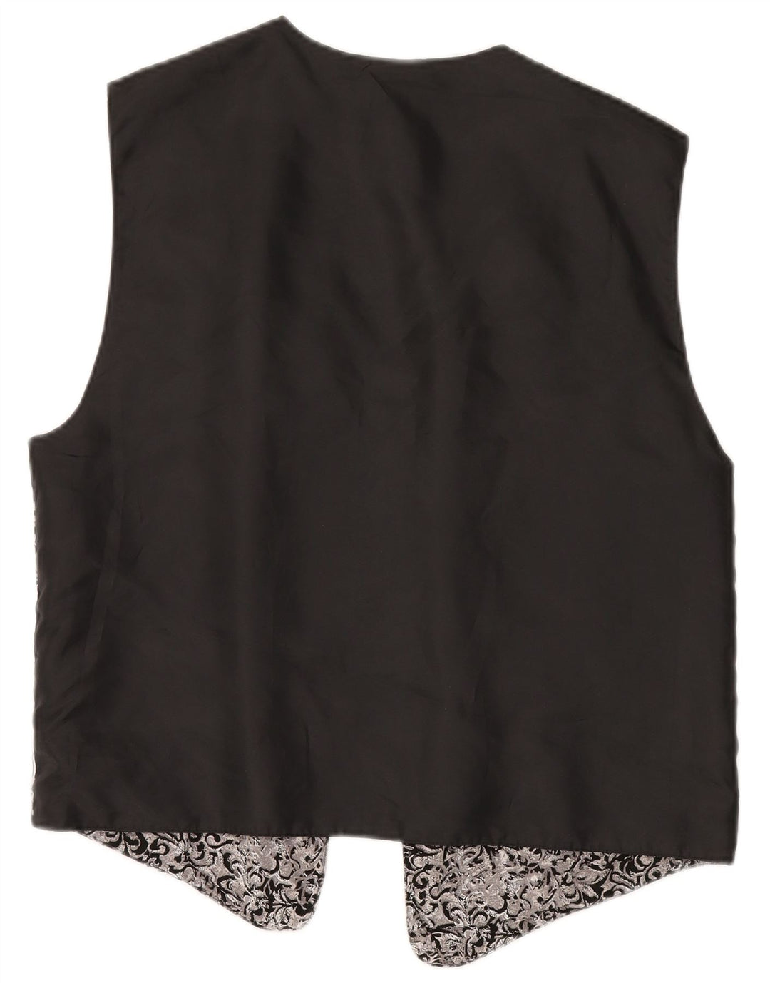 Vintage mujer chaleco Reino Unido 18 XL multicolor patchwork poliéster