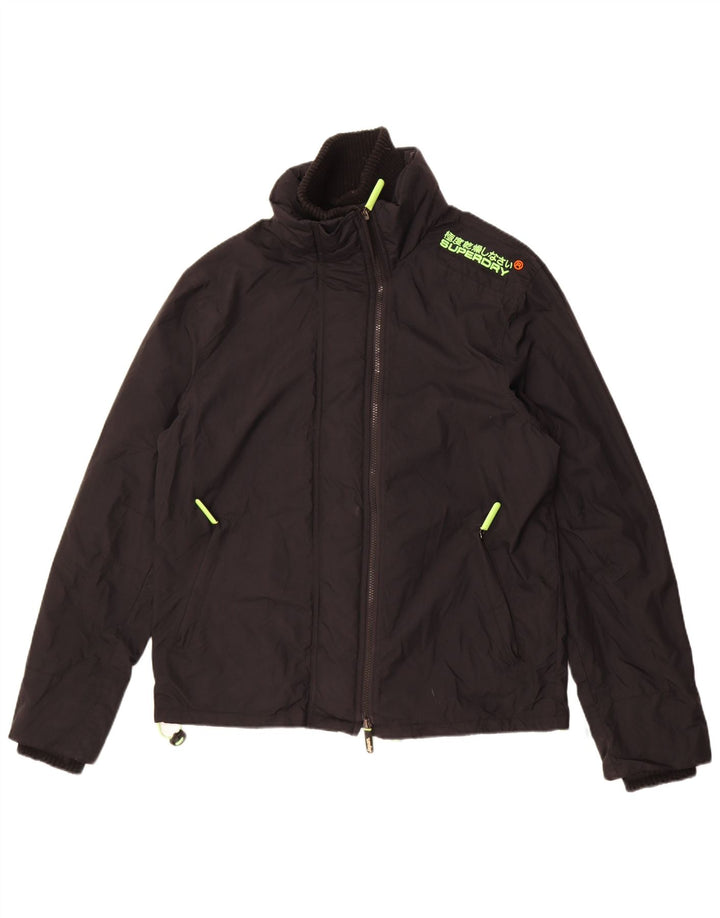 Superdry Chaqueta Cortavientos Windcheater para Hombre UK 42 XL Nylon Negro