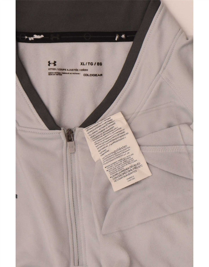 Under Armour Hombre Cold Gear Jersey Chándal Top XL Gris Colorblock