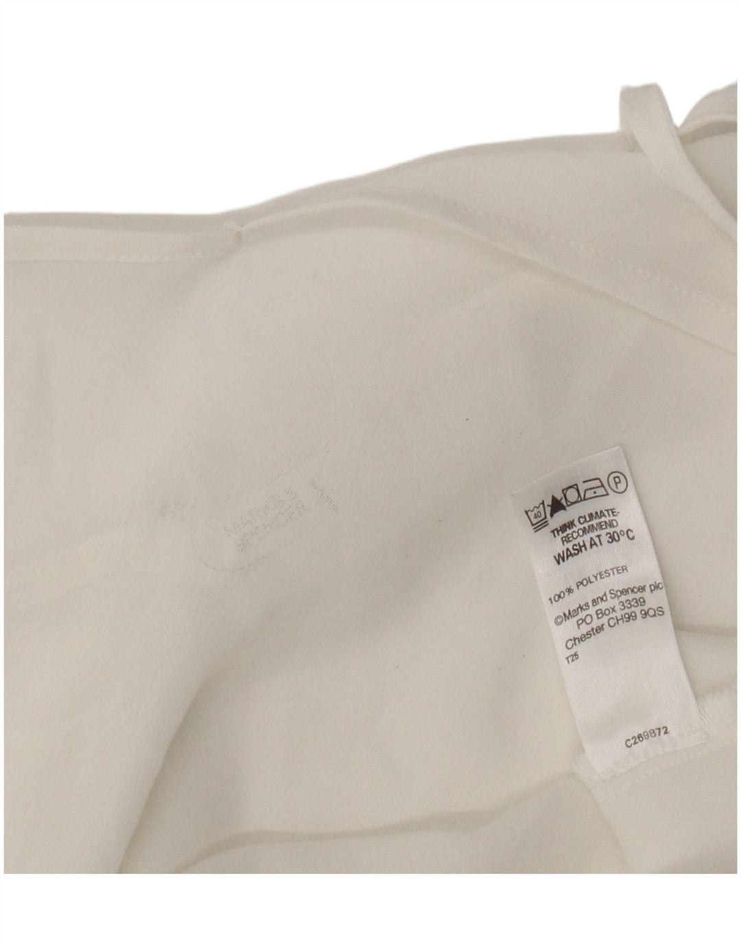Marks & Spencer Top Cami transparente para mujer UK 40 Poliéster blanco mediano