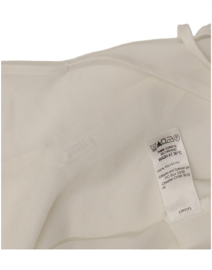 Marks & Spencer Top Cami transparente para mujer UK 40 Poliéster blanco mediano