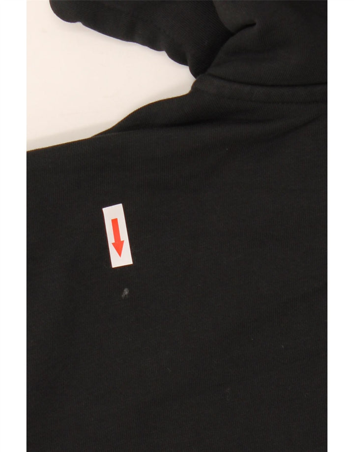 Adidas - Sudadera con capucha y cremallera gráfica para hombre, talla grande, color negro