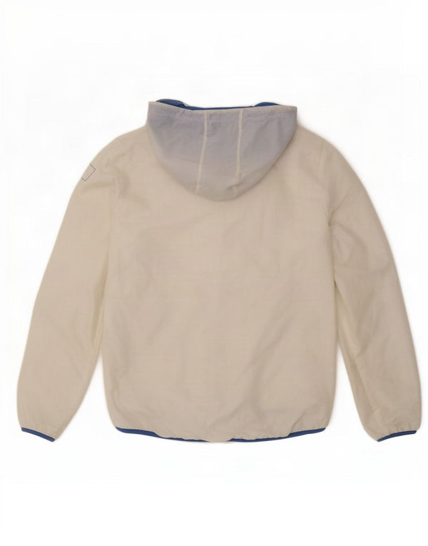 Puma - Chaqueta impermeable con capucha para mujer, talla 40, nailon blanco grande
