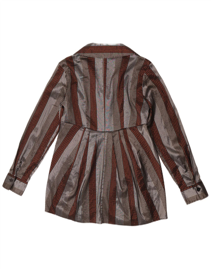 Naracamicie Blusa larga para mujer UK 42 Gris medio a rayas