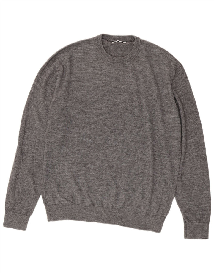 Zara Hombre Jersey Cuello Redondo Jersey XL Gris