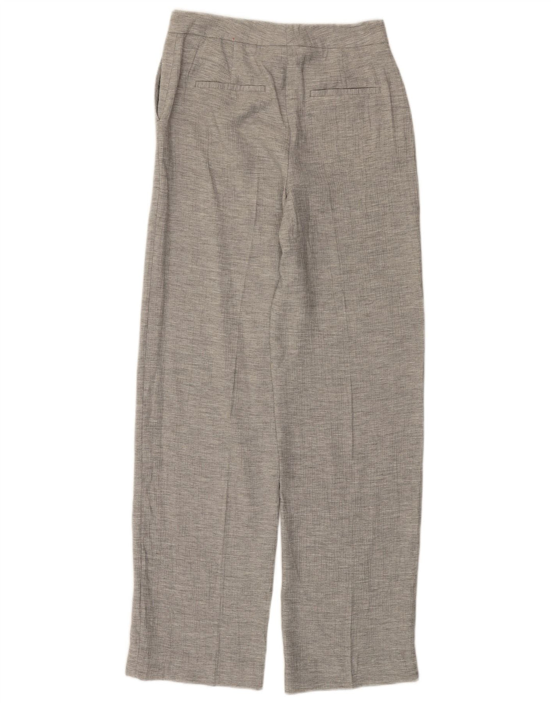 ZARA Mujer Pantalón Chino Recto XS W27 L32 Gris Viscosa
