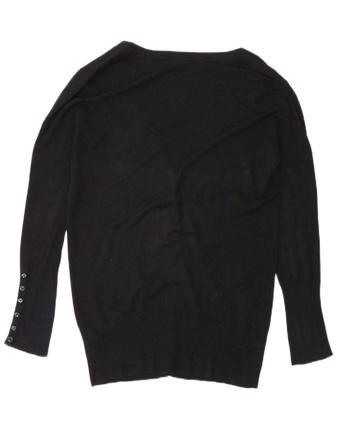 Zara Mujer Cárdigan Suéter UK 46 Grande Rayón Negro