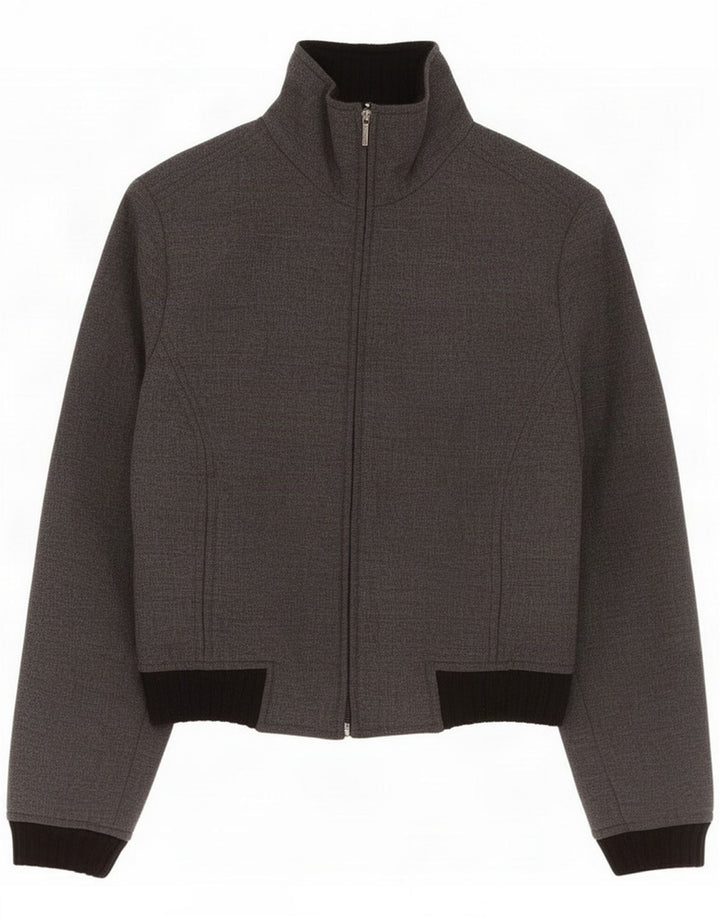 Chaqueta Bomber Mujer Trussardi Jeans IT 42 Gris Medio Colorblock