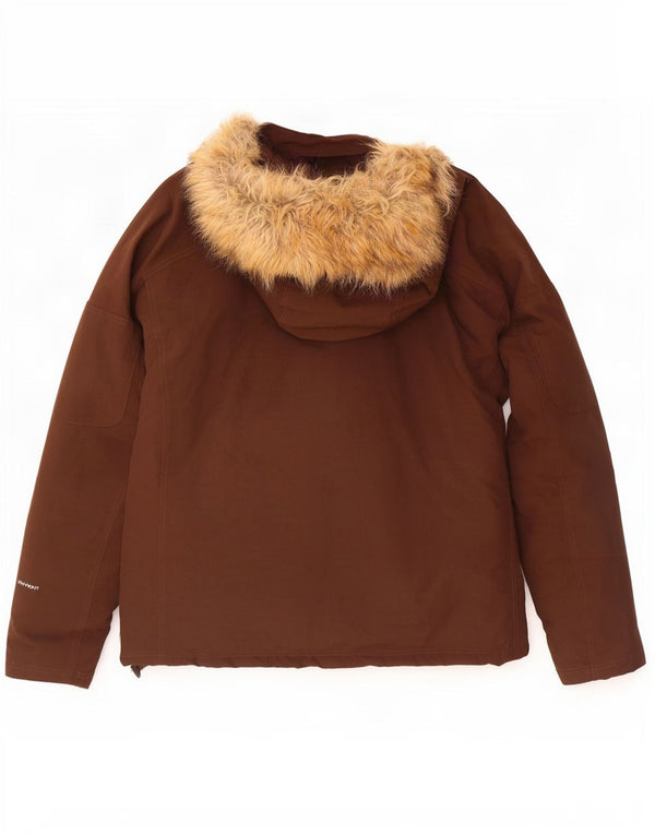 The North Face Chaqueta acolchada con capucha Hyvent para hombre UK 40 Large Nylon marrón