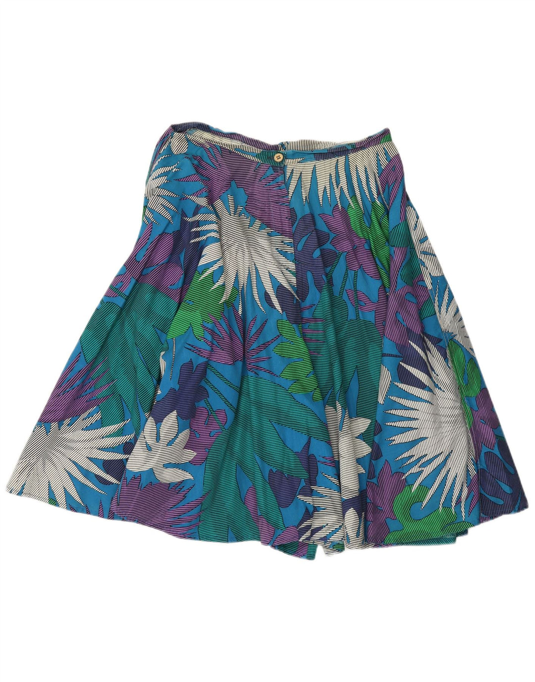 Vintage Mujer Cullotes Casual Shorts W30 Azul Medio Floral