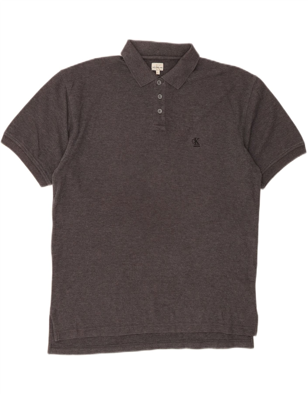CALVIN KLEIN Mens Polo Shirt XL Grey Vintage Calvin Klein and Second-Hand Calvin Klein from Messina Hembry 