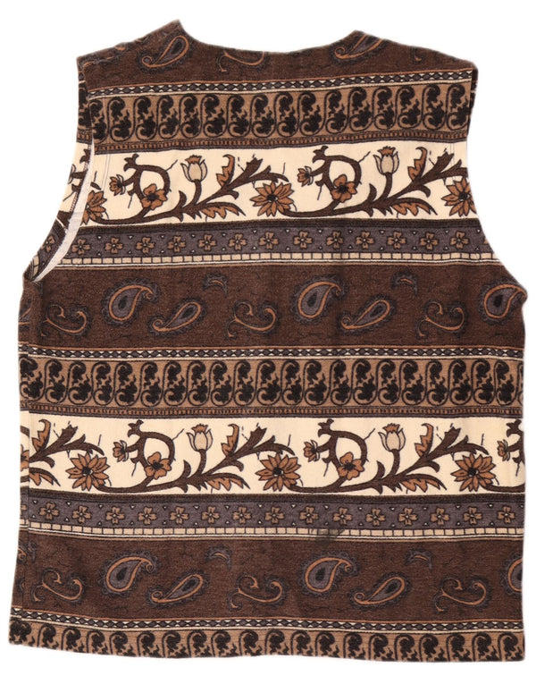 Dolce Vita Chaleco para mujer Reino Unido 46 Grande Marrón Paisley Algodón