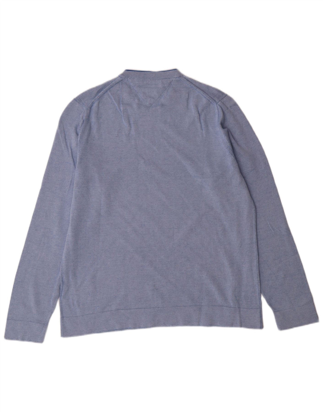 TOMMY HILFIGER Jersey de cuello redondo para hombre de algodón azul medio