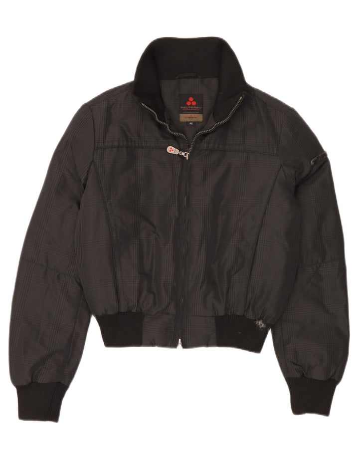 PEUTEREY Chaqueta bomber acolchada para hombre IT 46 Small Gris Pata de gallo Poliamida