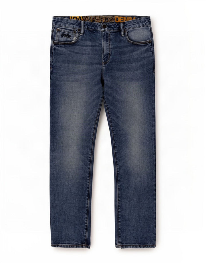 Superdry Vaqueros Rectos Para Hombre W34 L29 Algodón Azul