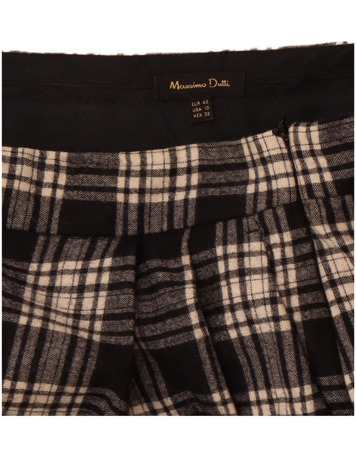 Massimo Dutti Pantalones Casuales Mujer EU 42 Large W32 L30 Black Check
