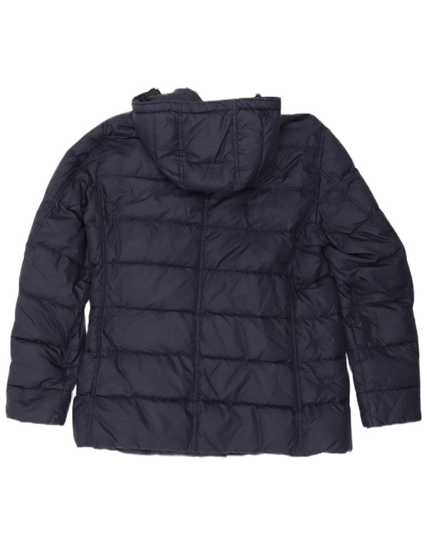 Herno Chaqueta acolchada con capucha para hombre UK 38 Medium Azul marino