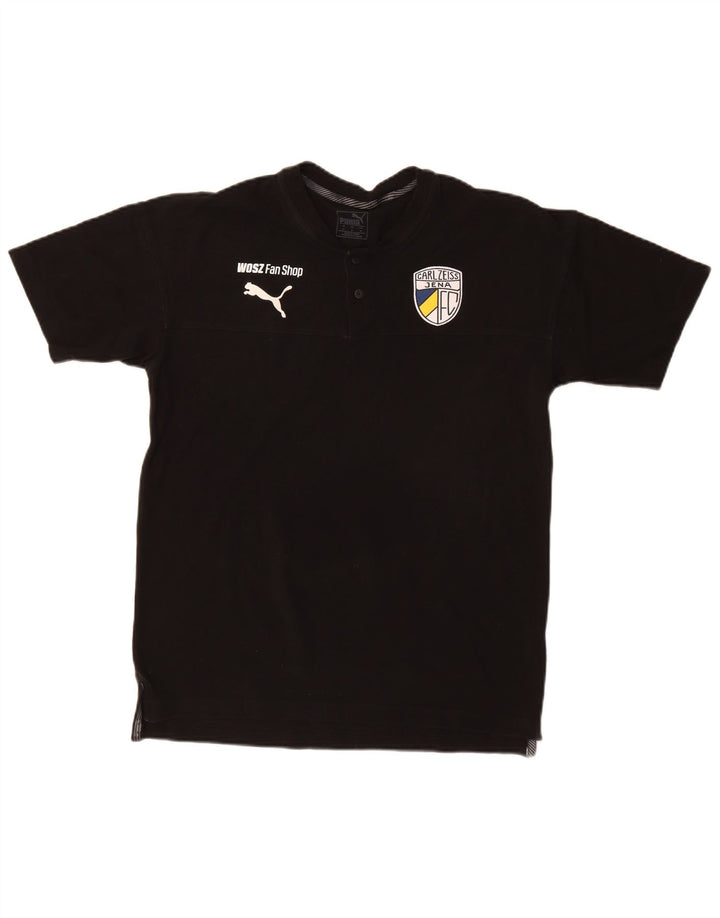 PUMA Camiseta gráfica para hombre Top mediano de algodón negro