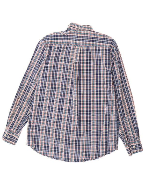 Camisa Izod Hombre Small Algodón Vichy Azul