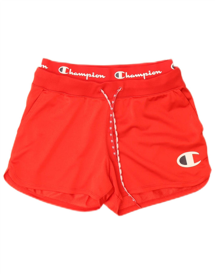 CHAMPION Pantalones cortos deportivos gráficos para mujer UK 4 XS Poliéster rojo