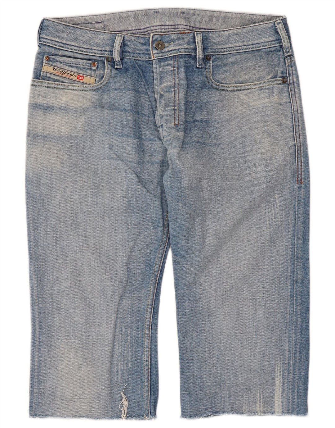 Pantalones Cortos De Mezclilla Diesel Hombre W30 Algodón Azul Medio